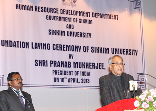 Stone of the Sikkim University Campus